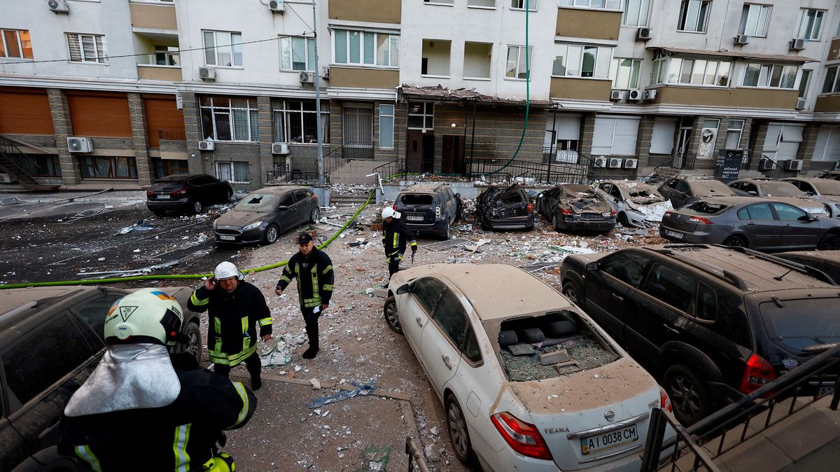 Kyjev čelil dalšímu mohutnému náletu, jeden mrtvý, sedm zraněných
